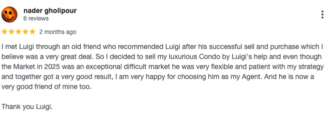 Google Review Selling Condo Hard market