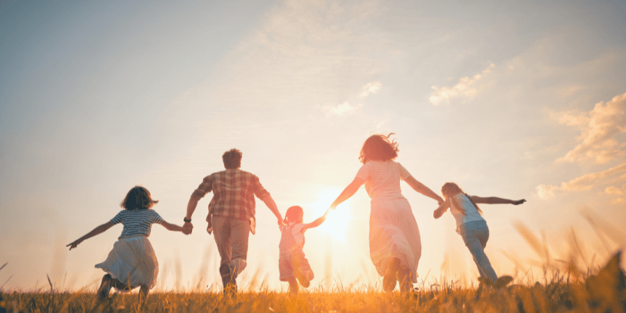 Happy Family running